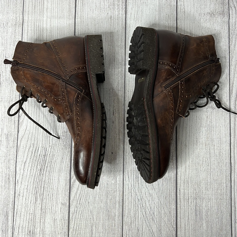 🔹 Nero Giardini Leather Wingtip Boot Made in Italy - Picture 3 of 8